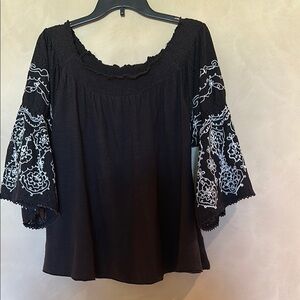 Free People off shoulder bell sleeves blouse